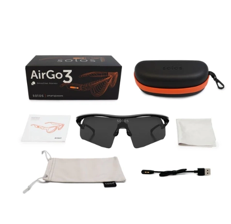 Умные спортивные очки | solos AirGo™ 3 Helium 2-2 DGY | Shiny Black | Sunlens Умные спортивные очки | solos AirGo™ 3 Helium 2-2 DGY | Shiny Black | Sunlens